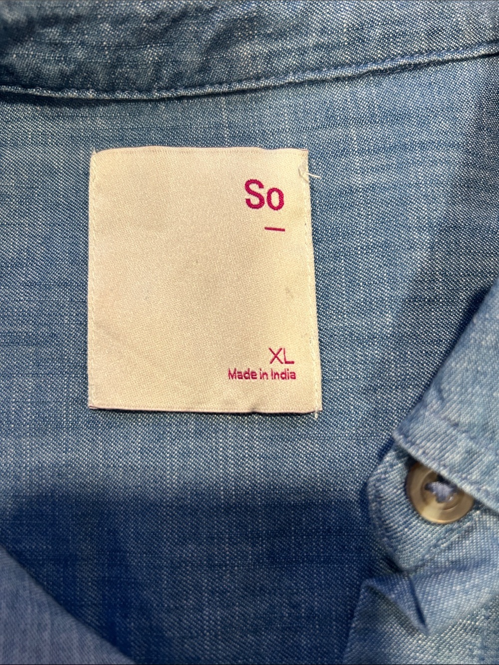 Sonoma Light Blue Denim Button-Front Shirt Dress - Picture 3 of 6